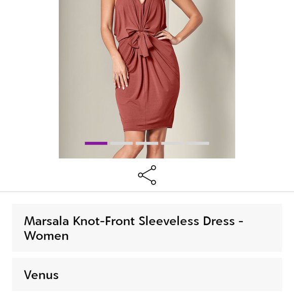 Rust mini dress - Picture 3 of 4